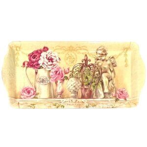 Vintage‎ Home Essentials Melamine Tray English Rose Garden COTTAGECORE 15x7 in
